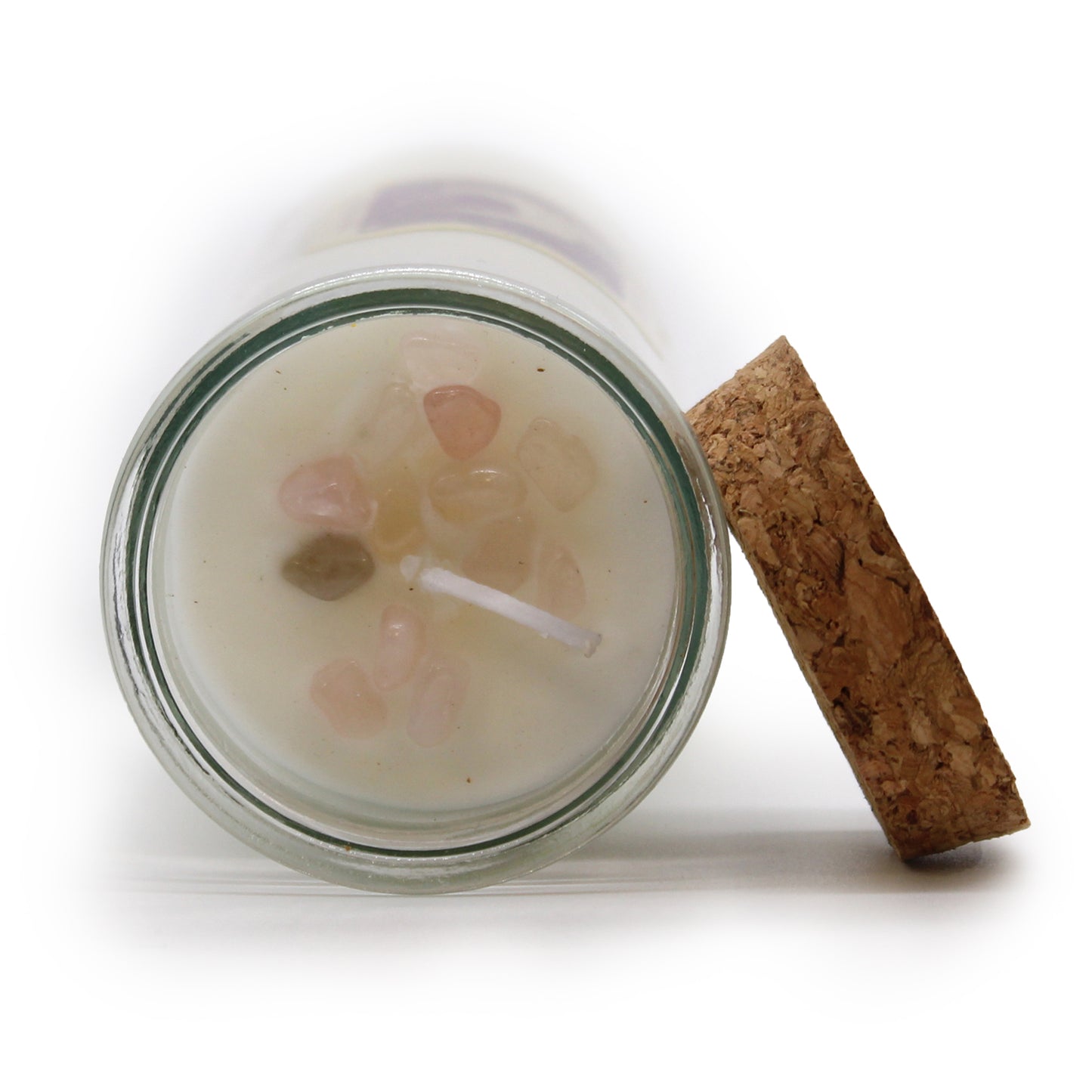 Love Magic Spell Candle – Rose Quartz & Jasmine