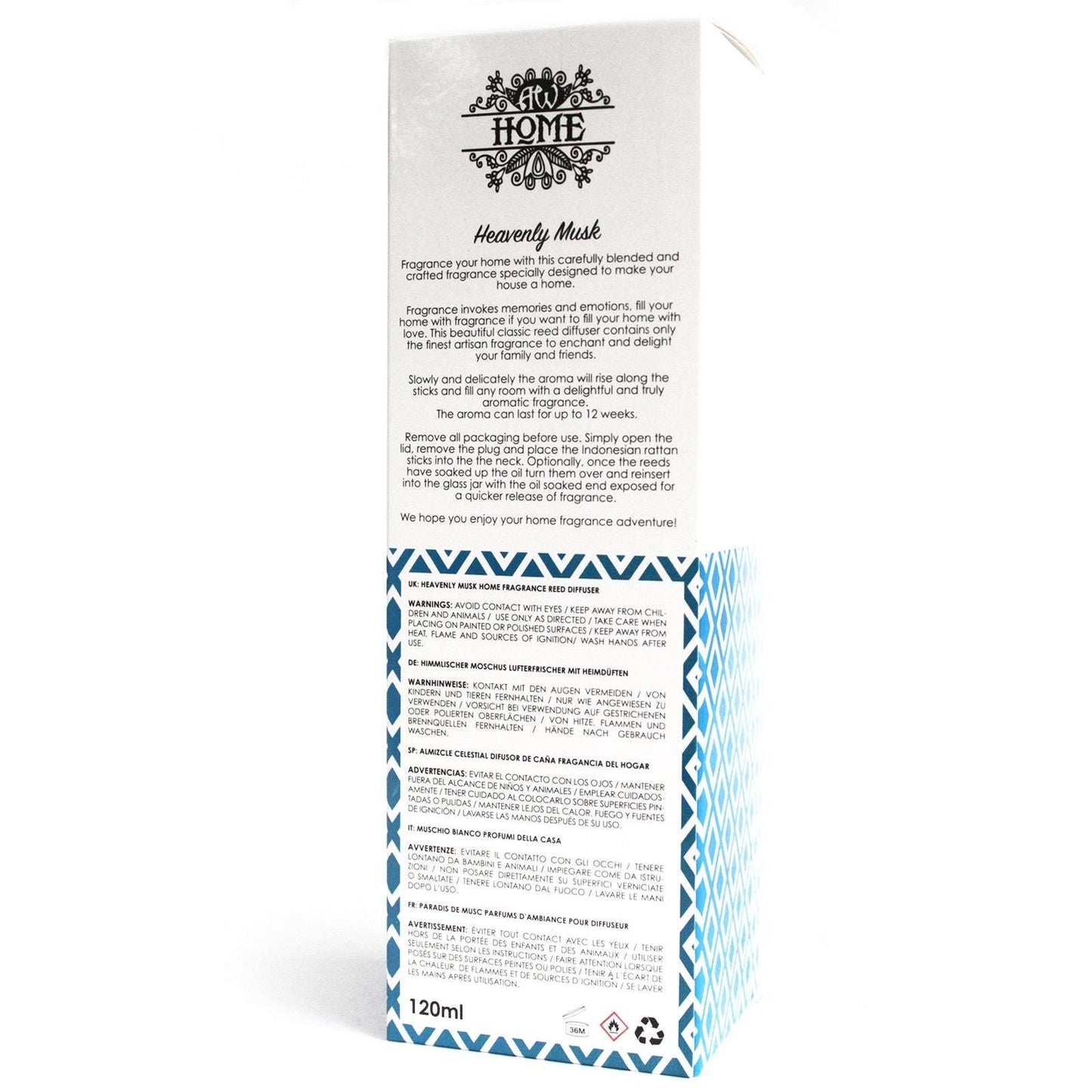 Heavenly Musk Essential Oil Reed Diffuser – 120ml