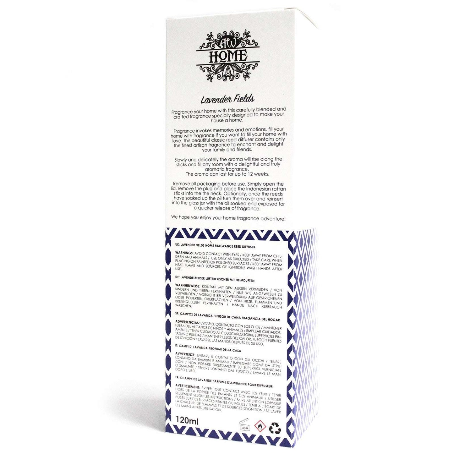Lavender Fields Essential Oil Reed Diffuser – 120ml
