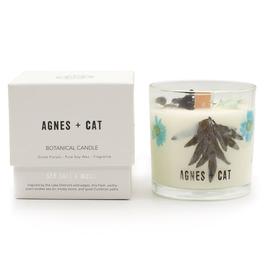 Sea Salt & Moss Botanical Soy Wax Candle – 350g