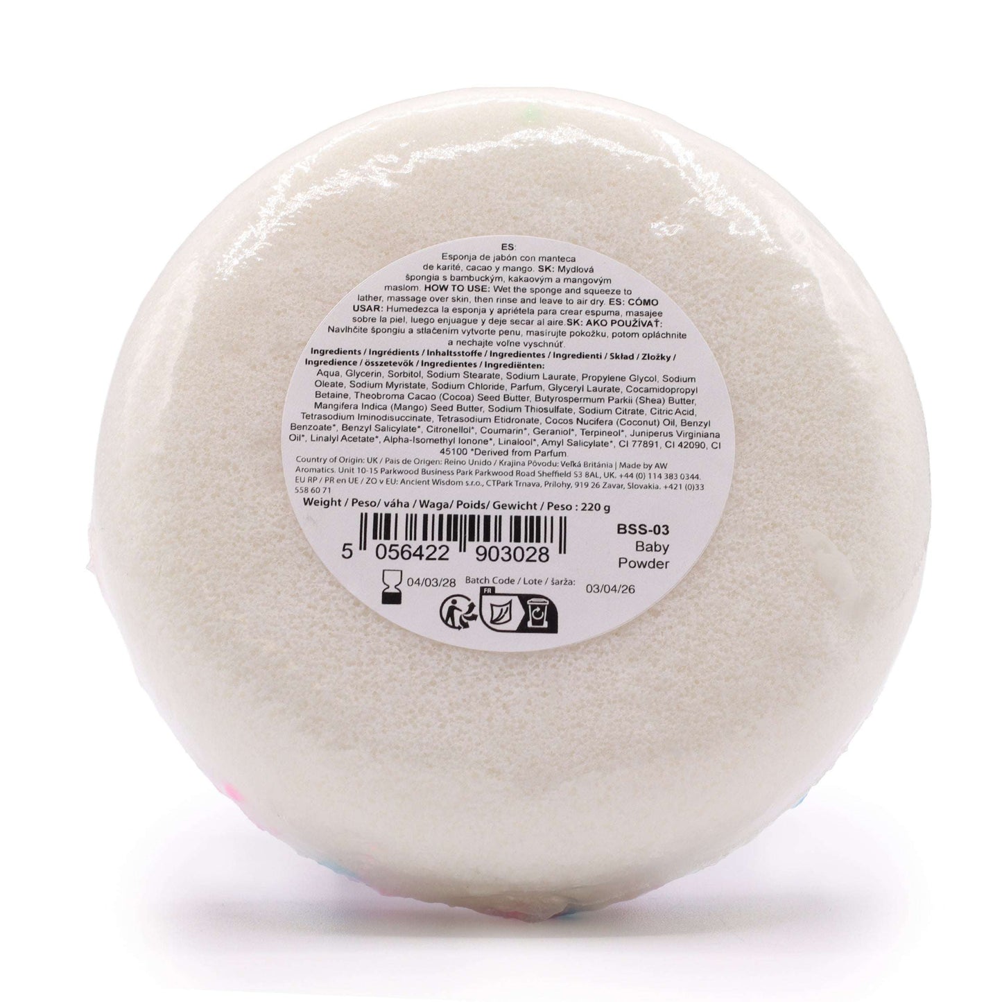 Baby Powder Butter Bubble Soap Sponge
