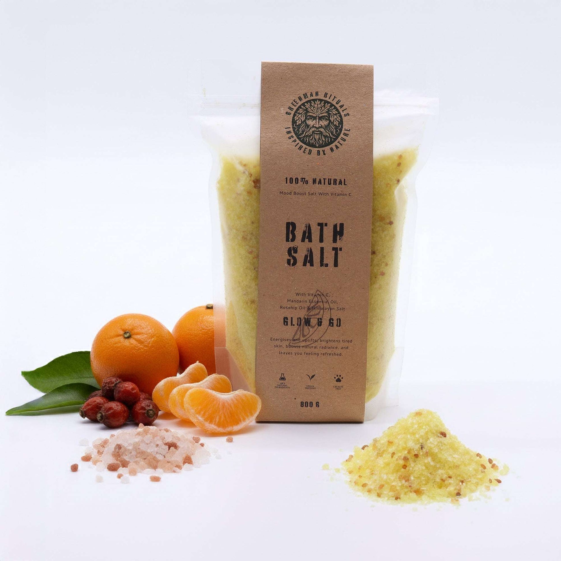 Vitamin C & Mandarin Epsom Bath Salts – Glow & Go (800g)