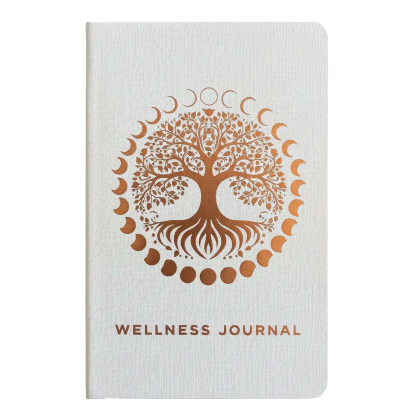 White Wellness Journal – Rose Gold Tree of Life (120 Pages)