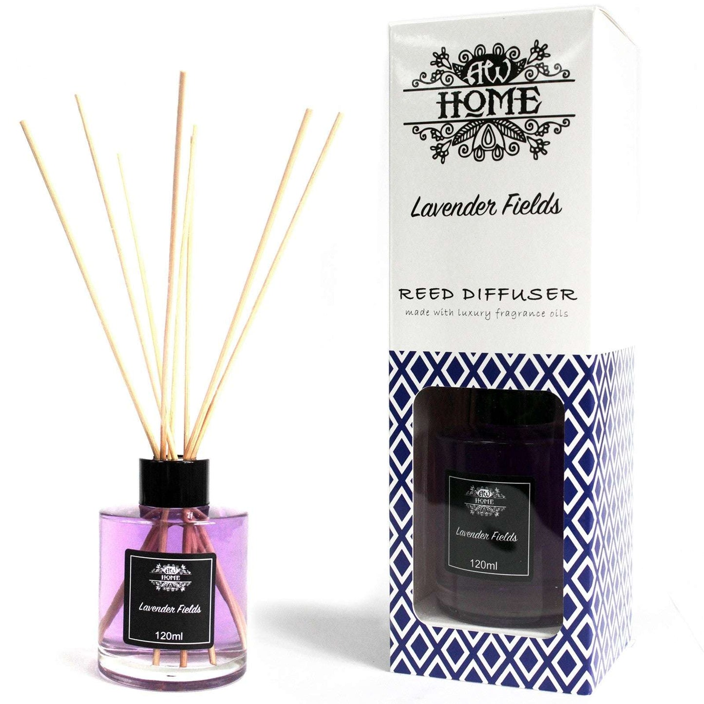 Lavender Fields Essential Oil Reed Diffuser – 120ml