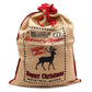 Delivered By Reindeer Jute Sack