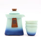 Temple Teapot Set with Three Cups – Blue Heaven (Ceramic)