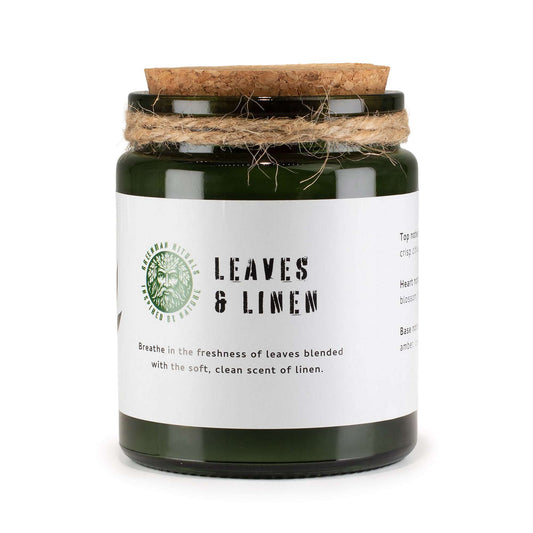 Leaves & Linen Woodwick Soy Candle – 160g
