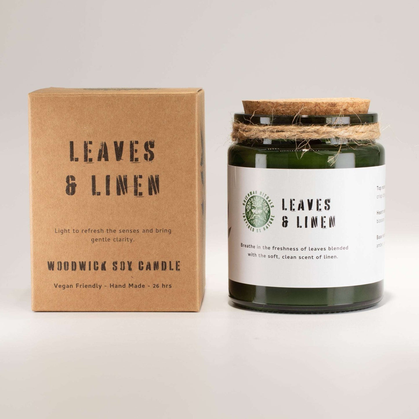 Leaves & Linen Woodwick Soy Candle – 160g