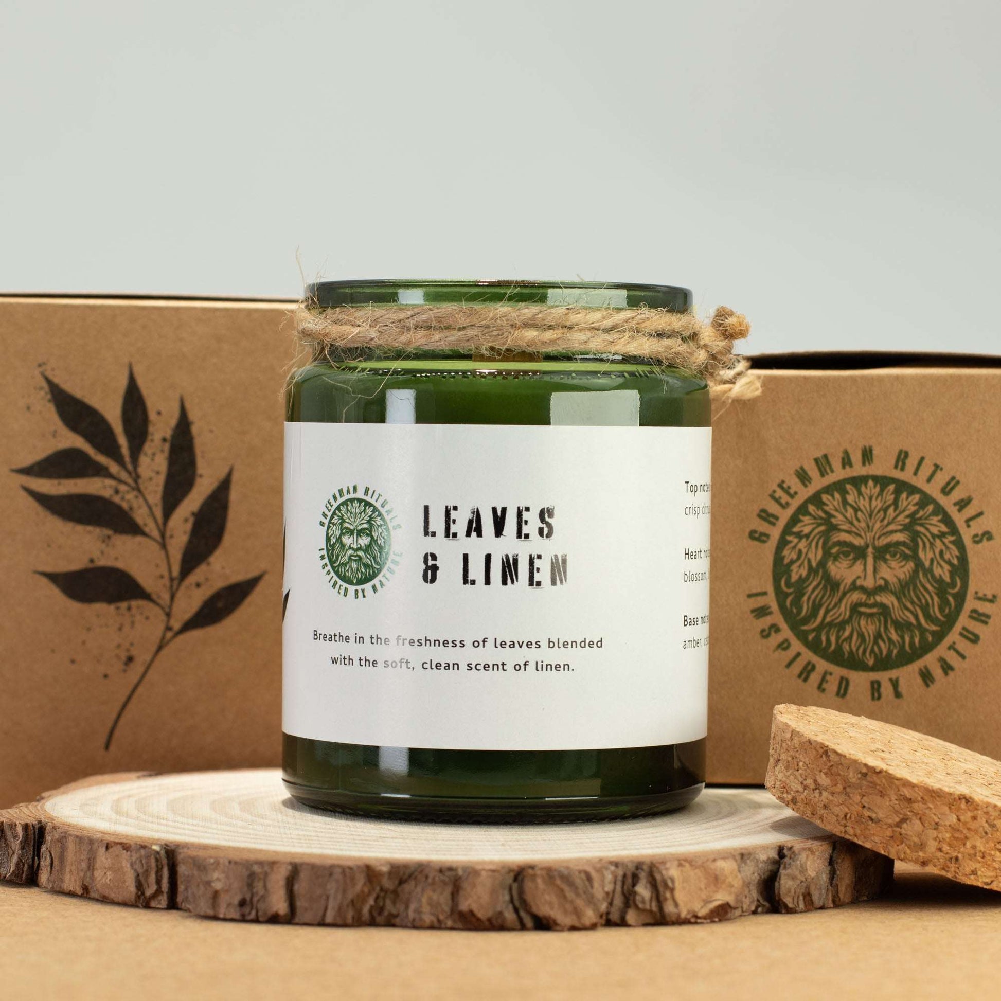 Leaves & Linen Woodwick Soy Candle – 160g