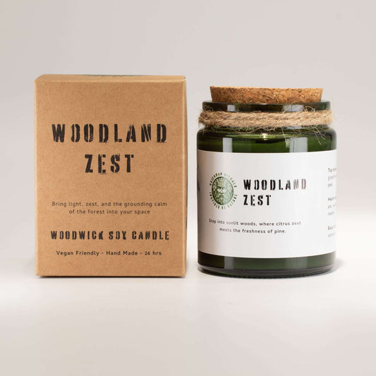 Woodland Zest Woodwick Soy Candle – 160g